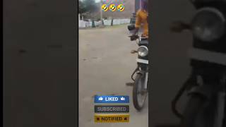 Check out what happened after more fun with the moto bike🤣🤣🏍️funny Shorts [upl. by Joashus360]