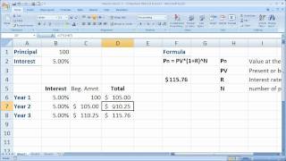 Finance Basics 2  Compound Interest in Excel [upl. by Ettedualc653]