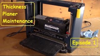 Thickness Planer Maintenance  Part 1 [upl. by Arreik]