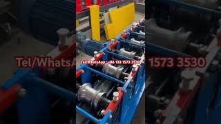 Double head 304 stainless steel and 201 stainless steel roll up door slat roll forming machine [upl. by Kravits]