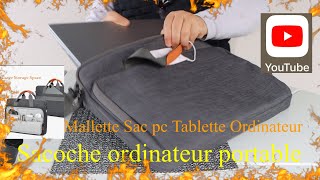 Sacoche Ordinateur Portable 1318 Pouces Mallette Sac pc Tablette Ordinateur Sac à Bandoulière Tissu [upl. by Anyk436]