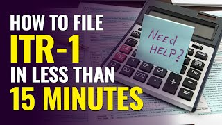 ITR1 Filing Online AY 202324 File ITR 1 Sahaj In Under 15 Mins StepbyStep On incometaxgovin [upl. by Chalmers]