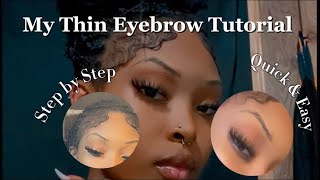 Eyebrow Shaping for Beginners With Razor  Thin Eyebrows  At Home [upl. by Adnof]