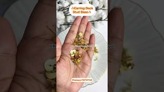 Metal Golden Stud Base for Earring Making shorts ytshorts earring making studbase jyotcreation [upl. by Anahcar646]