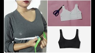 How To Measure and Make Bra Pattern  ब्रा पैटर्न कैसे बनाये [upl. by Naellij]