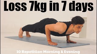 Loss 7kg belly fat in 7 days with 7 yoga exercise Grand Yoga Master Ajay Verma [upl. by Luapleahcim]