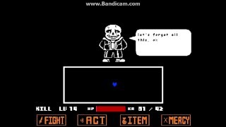 What hapens when you spare Sans on Genocide run Undertale [upl. by Bush]