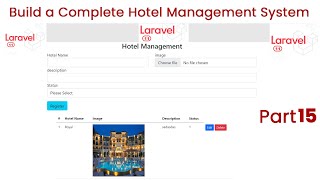 Build a Hotel Management System in Laravel 11 Part 15  Full Project Tutorial [upl. by Enelyw]