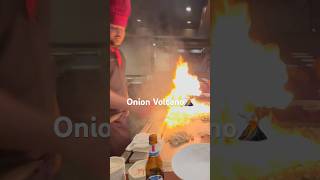 Hibachi chefs onion volcano trick🌋 [upl. by Notgnilliw]