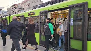 Bursa Metrosu BursaRay  Gökdere Metro İstasyonu  Tren Geçiş [upl. by Nylasej]