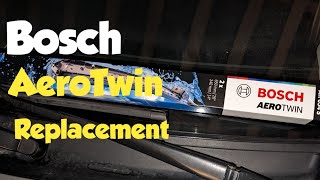 How to change Bosch aero twin wiper blades wipers bosch replacement [upl. by Cirdes620]