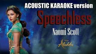 Naomi Scott  Speechless Acoustic Karaoke Version Lower Key [upl. by Babette151]