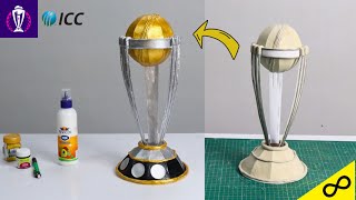 DIY ICC Men’s Cricket World Cup trophy  क्रिकेट वर्ल्ड कप ट्रॉफी कैसे बनाएं [upl. by Selrahcnhoj]