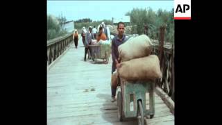 SYND 19031970 REFUGEES FROM JORDAN ARE RUFUSED CROSSING THE ALLENBY BRIDGE INTO ISRAEL [upl. by Eustis]