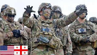 US Army 2nd Cavalry Regiment Joint military exercises in Georgia [upl. by Phyllys]