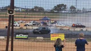 Ford Territory out of control stadium burnouts Carina speedway [upl. by Downe]