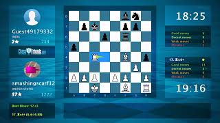 Chess Game Analysis smashingscarf12  Guest49179332 10 By ChessFriendscom [upl. by Rihaz]