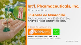 IPI Aceite de Manzanilla Radio Ad 20222024 30s [upl. by Odnala]