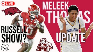 Meleek Thomas Huge Update  Arkansas At MSU Braylen Russells Time To Shine [upl. by Mw]