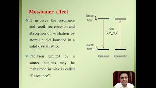 MSc Chemistry SemIII PapI Appl of Spectroscopy UnitV L1 Mossbauer Spectroscopy Dr DS Saluja [upl. by Israel]