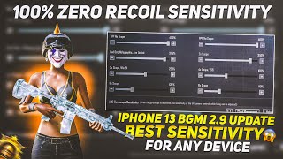 🔥iPhone 13 Bgmi best Sensitivity After 29 update  100 Zero Recoil Sensitivity Work any Device [upl. by Pulsifer]