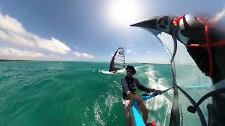 🇧🇪🚀 Windsurfing together in Paradise  Bonaire  Slalom amp Freerace [upl. by Magree]