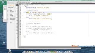 MySQLi tutorial  guide  3  Opret databaser og tabeller [upl. by Pandich925]