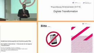 Das Digitale Unternehmen Ringvorlesung WS 1718 quotDigitale Transformationquot  IPD der FH Münster [upl. by Fabrianna13]