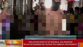 BT Oblation run sa UP Manila nilahukan ng 60 miyembro ng Alpha Phi Omega fraternity [upl. by Eralcyram]