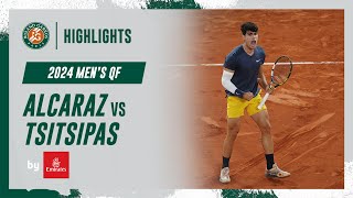 Alcaraz vs Tsitsipas Quarterfinal Highlights  RolandGarros 2024 [upl. by Damalas]