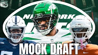 New York Jets 2024 7Round Mock Draft  Bryce Huff Trade [upl. by Gnov989]