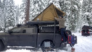 Winter Camping in Deep Snow  Multiple Offroad Recoveries w DirtLifestyle [upl. by Rycca152]