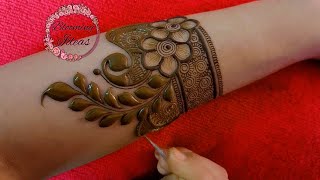 Back hand bridal mehndi design  Gorgeous mehndi design  Full hand mehndi design [upl. by Halliday819]