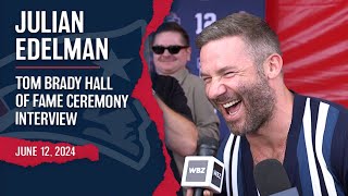 Julian Edelman Full Red Carpet Interview  Tom Brady Patriots Hall Of Fame Ceremony [upl. by Barker331]