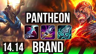 PANTHEON vs BRAND JGL  1628 Legendary 600 games  EUW Master  1414 [upl. by Duomham]