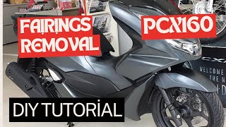 Fairings Removal PCX160  DIY Tutorial [upl. by Zadack]