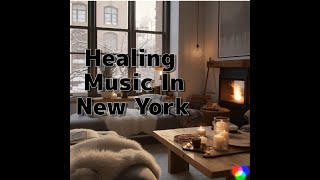 Healing Music in New York with Fireplace Sounds  Calm and Hopeful Piano for Relaxation [upl. by Sevein]