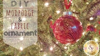 DIY ModPodge and Fabric Ornaments  with Jennifer Bosworth of Shabby Fabrics [upl. by Sukcirdor]