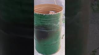 DIY Drum Smoker Build Crafting a Backyard BBQ Beast  Part 1 🔥 🔨 🍖🥓 bbq grilling barbecue [upl. by Lennahc]