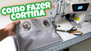 COMO FAZER CORTINA DE ILHOS SIMPLES E RÁPIDO  videoaula  how to make curtain [upl. by Fleeman773]