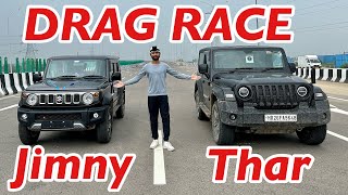 Jimny VS Thar Diesel Drag Race l Aayush ssm [upl. by Kcinomod159]