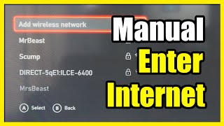 How to Enter in a Manual SSID amp Connect to Wifi internet on Xbox Series X Settings Tutorial [upl. by Yllut]