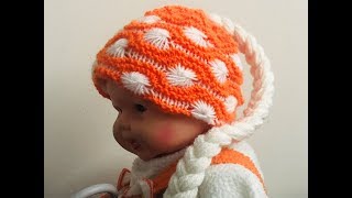 Choti wali topi buno knit braid cap hat  चोटी वाली टोपी बुने   Knitting Hindi [upl. by Lumbye931]