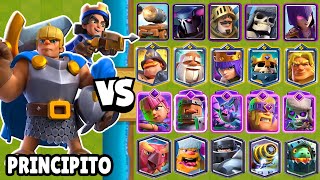 PRINCIPITO vs TODAS LAS CARTAS  NUEVO CAMPEON  1 vs 1  Clash Royale [upl. by Ardnasirk]