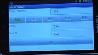 Sending CODAN Selective Calling DTMF and other tone modes on the Android [upl. by Launamme]