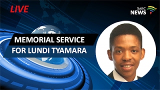 Memorial service for Lundi Tyamara [upl. by Mullins709]