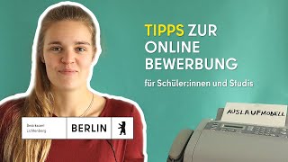 Tipps zur Online Bewerbung Diese Dokumente brauchst du [upl. by Novahc493]