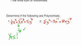 Intro to Monomials and Polynomials [upl. by Gnof101]