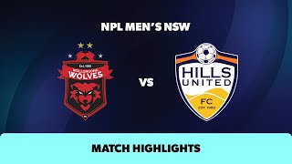 NPL Mens NSW Round 6 Highlights – Wollongong Wolves v Hills United [upl. by Hilaria]