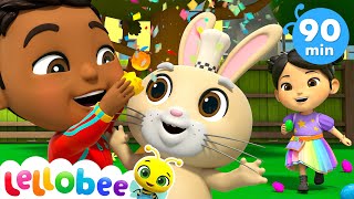 Egg Hunt with Ella amp Rishi Boomdeeada 🌻 Lellobee Farm  Kids Playhouse Song Mix [upl. by Bartholomeus]